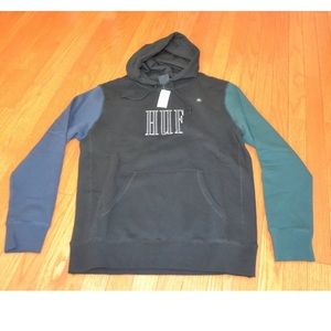 HUF PULLOVER BLACK/GREEN/BLUE HOODIE PACSUN